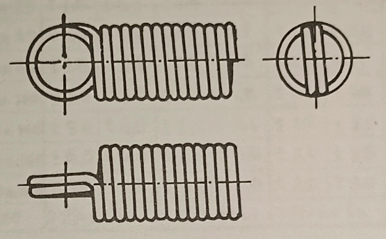 Muelle con anillo doble aleman entero centrado